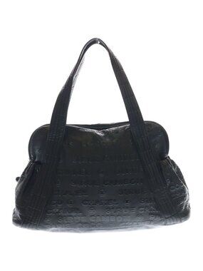 Chanel Unlimited Mini Boston Bag Black Leather Silver
